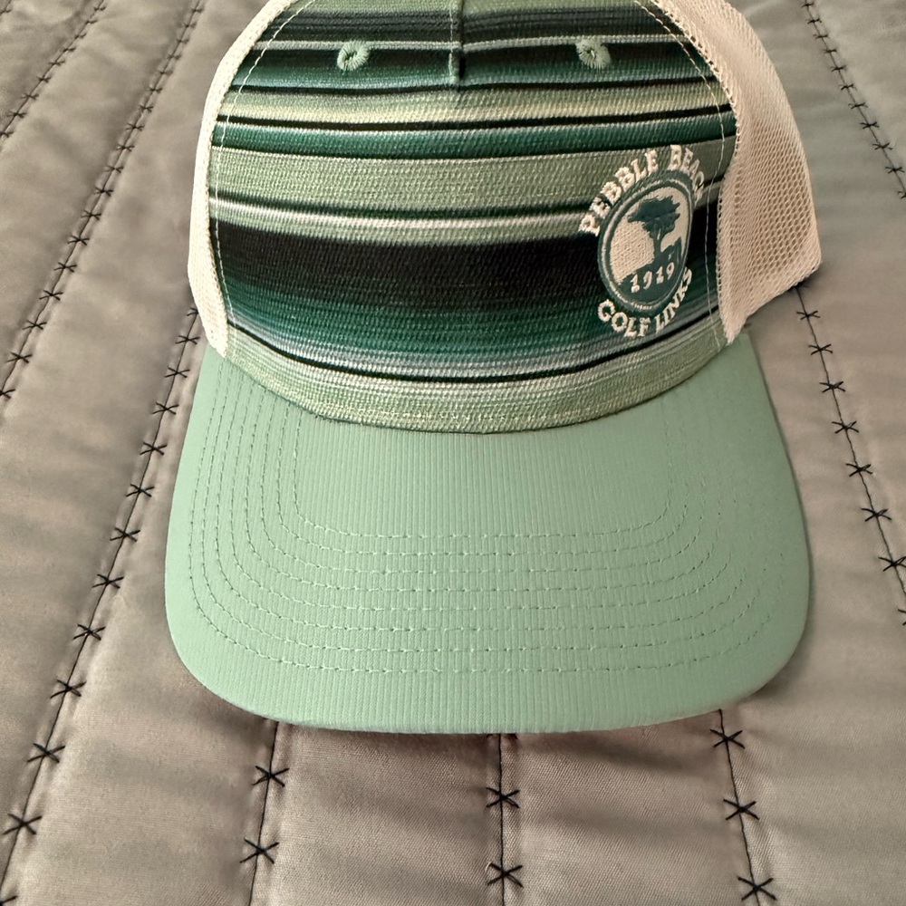 Pebble Beach Green and White Golf Hat